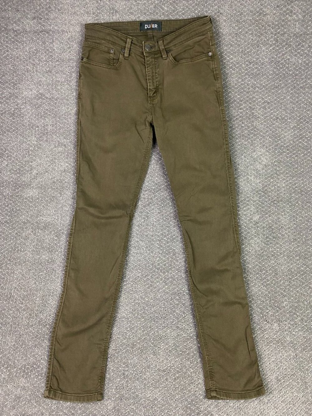 Duer DU/ER N2X Slim Fit Pants Mens 31x33 Olive Green Chino Stretch